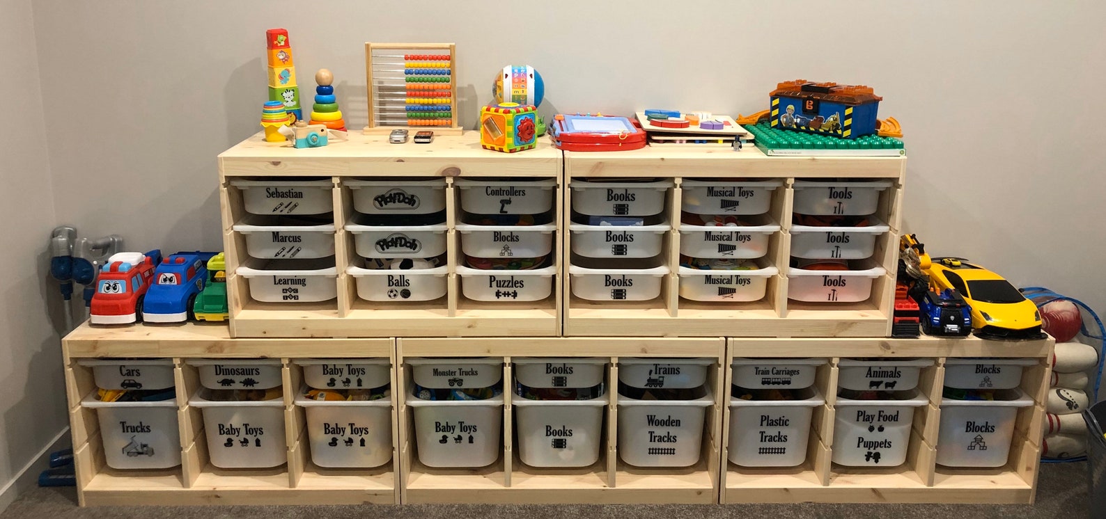 DECALS ONLY Toy Storage Labels IKEA Toy Box Labels Etsy