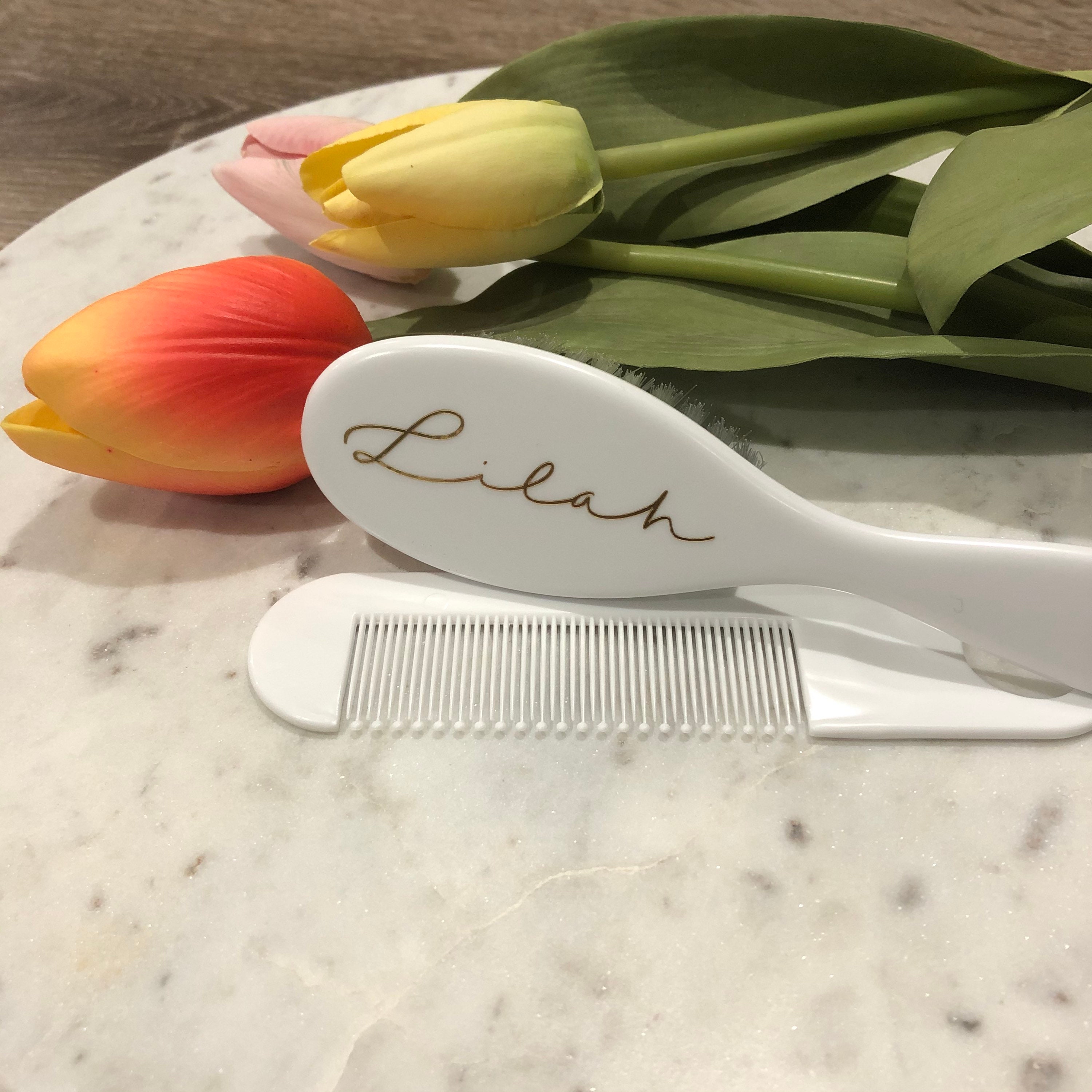 Baby Brush and Comb Baptism Accessories Christening Etsy