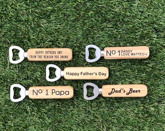 Father’s Day Personalised Bottle Opener, Gift for daddy, father, dad, grandpa, Nonno, pop, granddad, useful Father Presents
