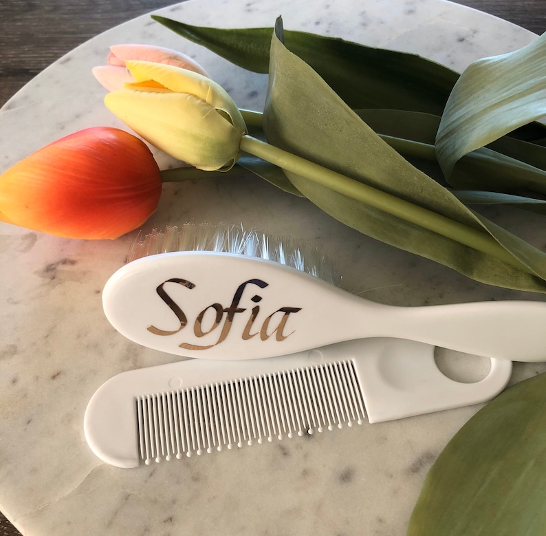 Baby Brush and Comb Baptism Accessories Christening Etsy