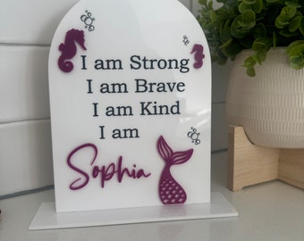 Personalised Acrylic Affirmations Sign: Kids Bedroom Decor
