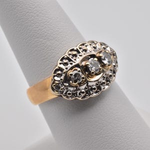 Natural Diamond 14K Yellow Gold Ring, Size 7 1/4