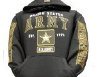 US Army hoodie USA Military U.S America Army Black hooded sweatshirt