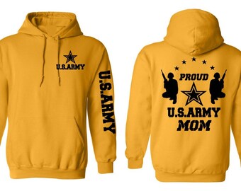 US Army Hoodie Proud Army Mom U.S 