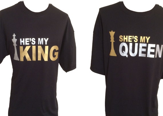 He S My King She S My Queen For A Couple T Shirt Etsy He S My King She S My Queen For A Couple T Shirt Etsy