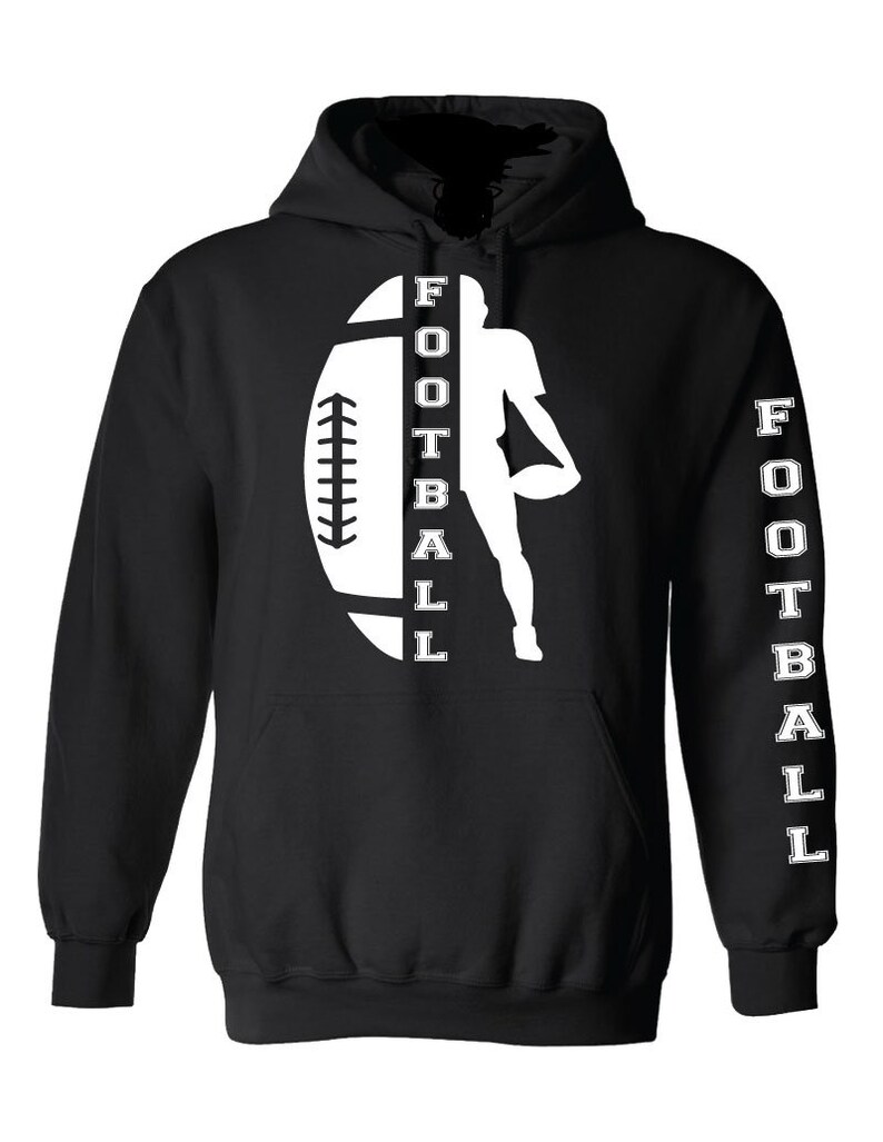 Football Hoodie Hooded Sweatshirt - Etsy