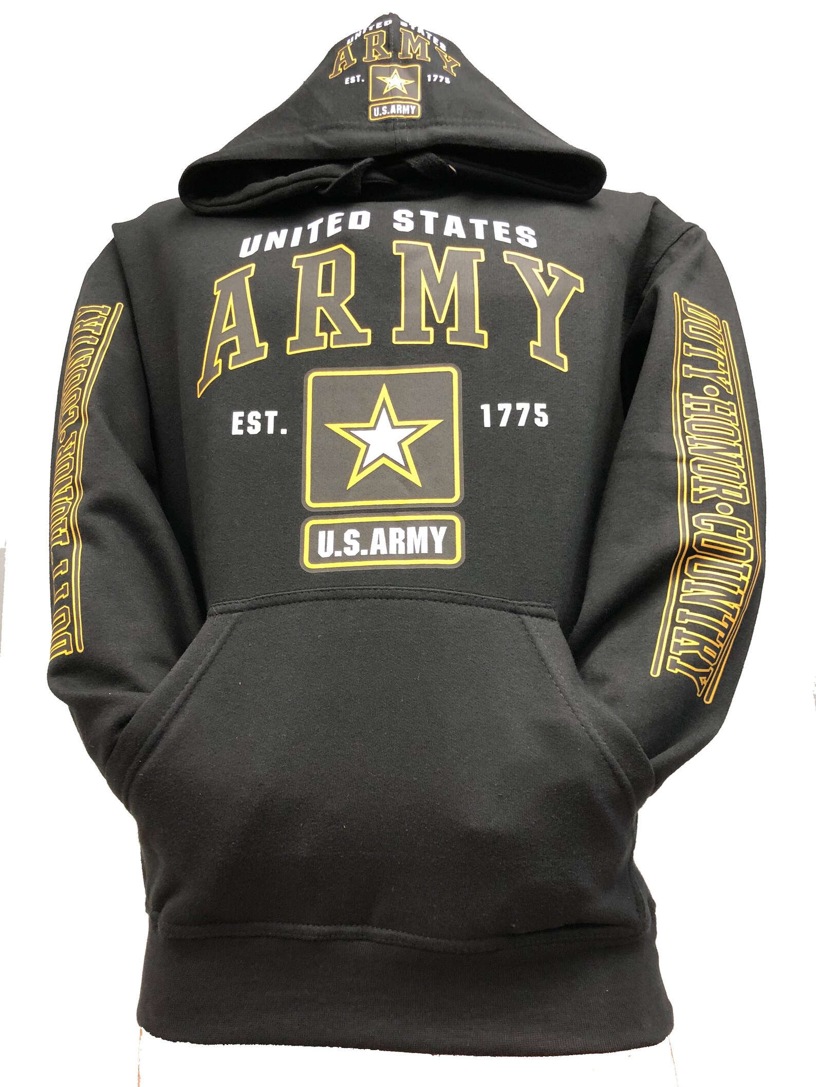US Army hoodie Black hooded sweatshirt | Etsy