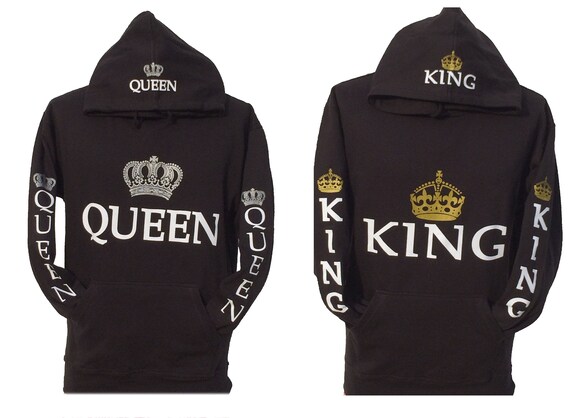 King and Queen hoodie matching sweatshirt for king Queen hooded sweatshirt - Main Image