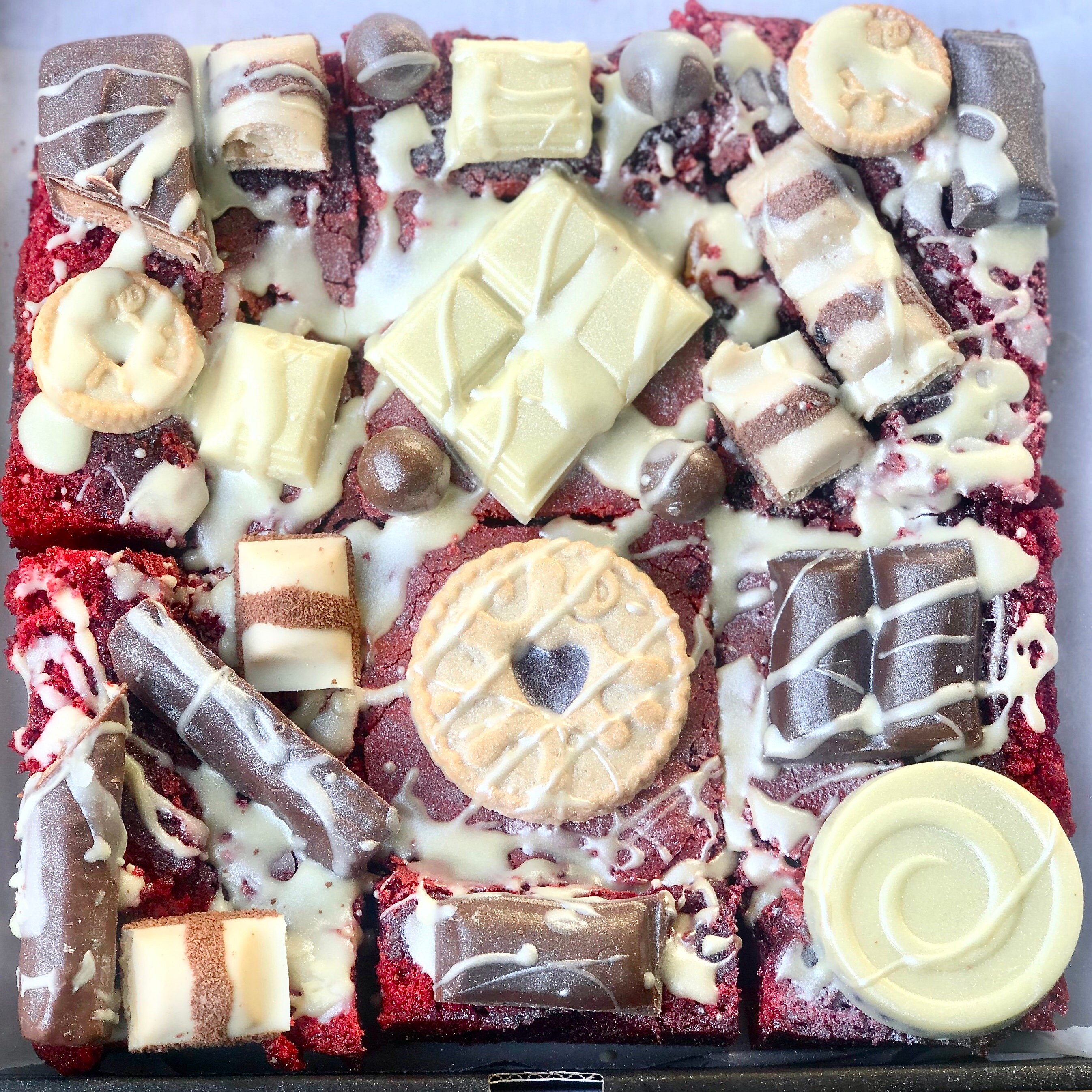 Red Velvet Brownie Box Etsy