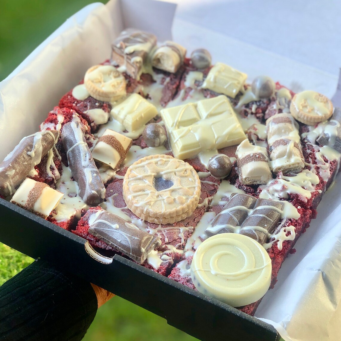 Red Velvet Brownie Box Etsy