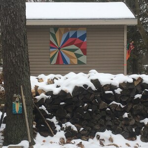 Sweet Judy Blue Eyes Barn Quilt 4'x4' image 2