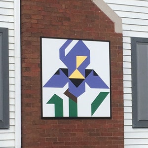 Iris Barn Quilt 2&#39;x2&#39;