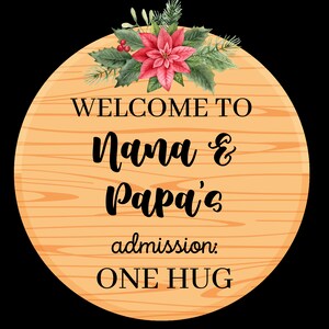 Willkommen bei | Oma und Opas | Mimi und Papaw es | Nana und Papa es | Haus SVG PNG | Einlass One Hug | Türschild | Teppich im Freien