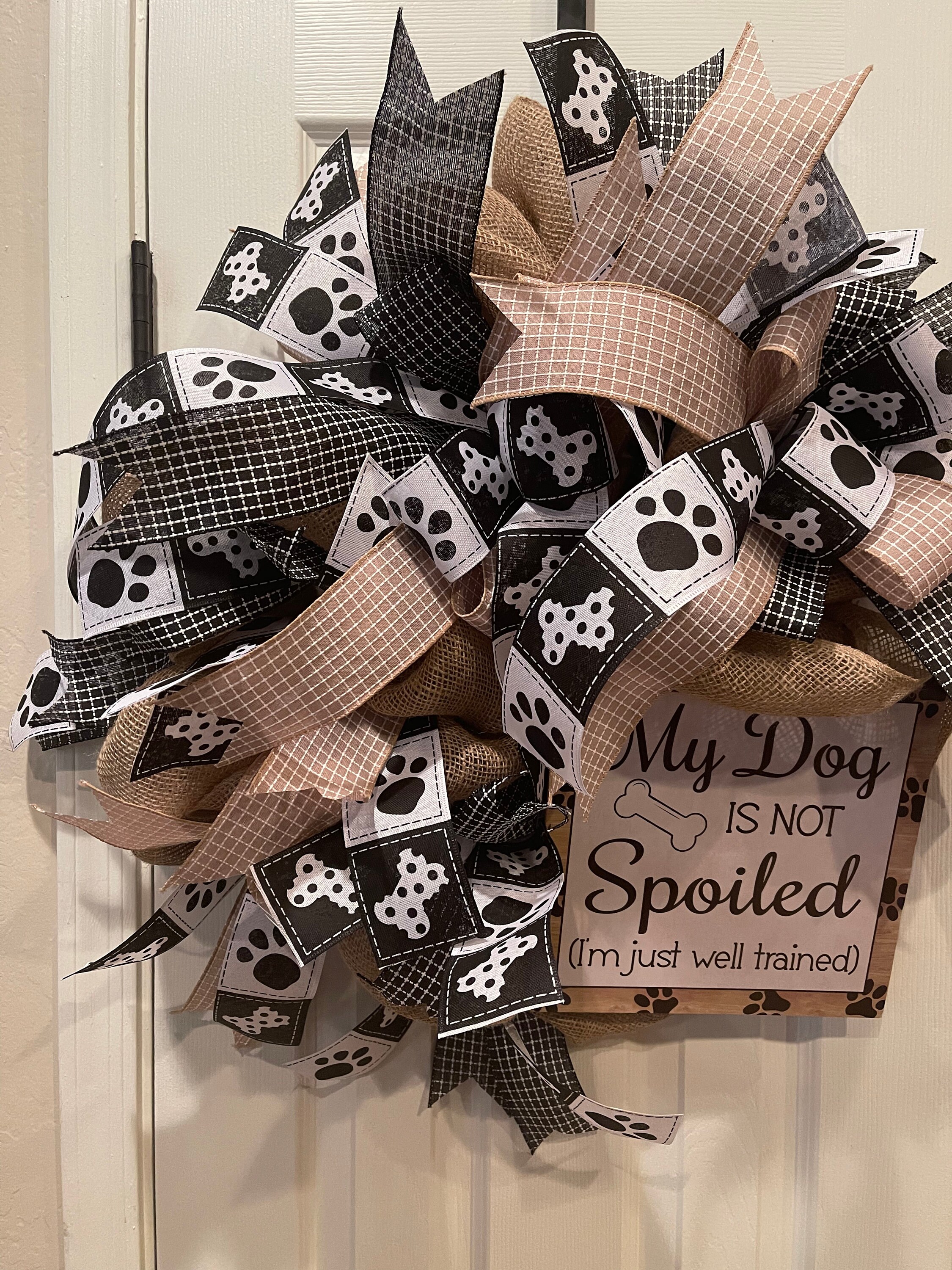 Spoiled Dog Front Door Wreath Pet Etsy