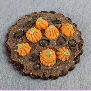 Handmade Clay Cookie Pumpkin Patch: Halloween Miniature Decor
