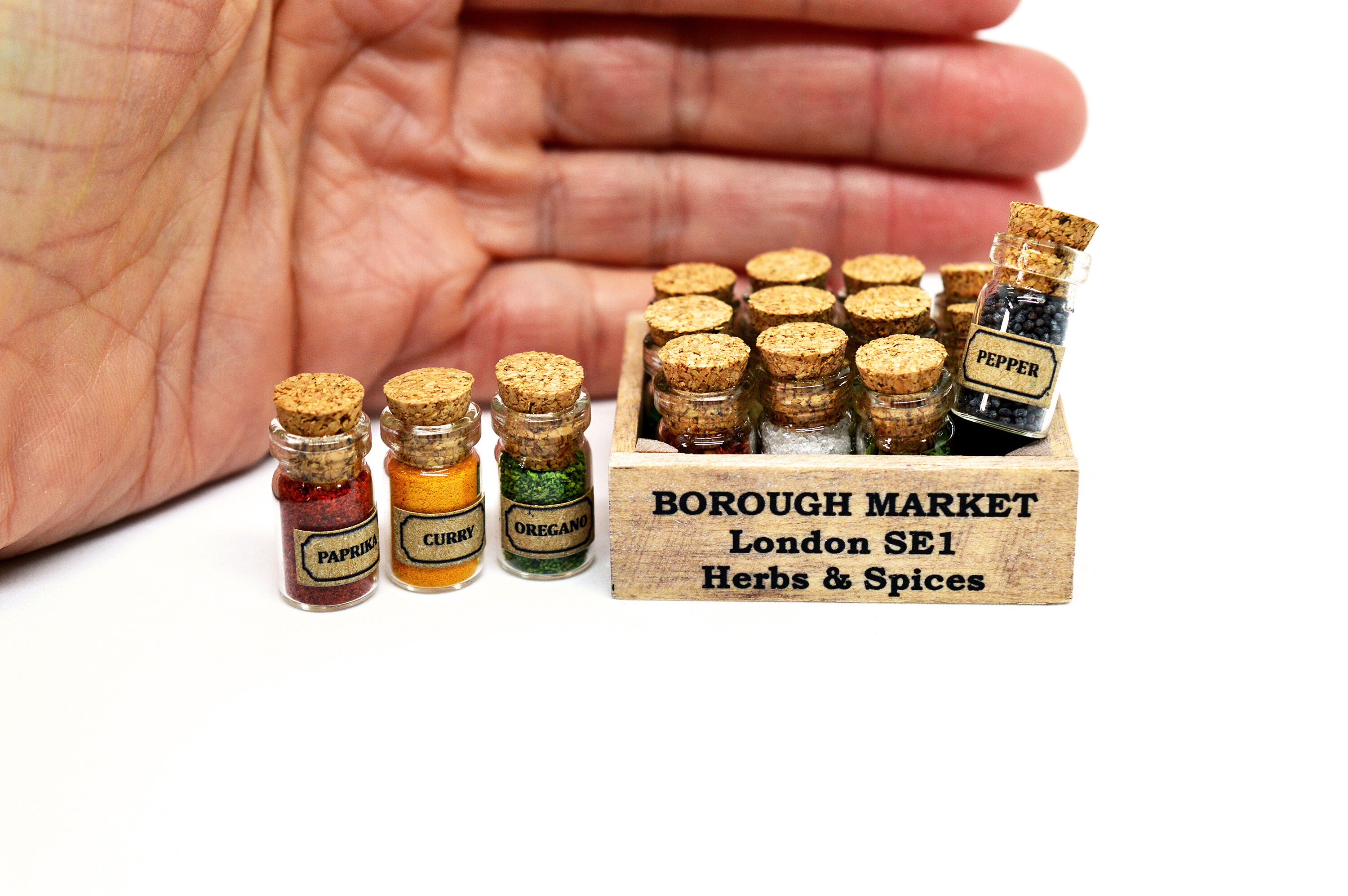 3 x Miniature Jars with Spices Herbs 112 Scale Dolls House Etsy