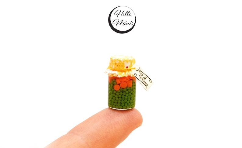 1 x Miniatur Pickles Obstdosen Obst 1:12 Maßstab Gläser Eingemachtes Eingemachtes Gemüse konservieren Puppenhaus Hello Minis HelloMinis Bild 5