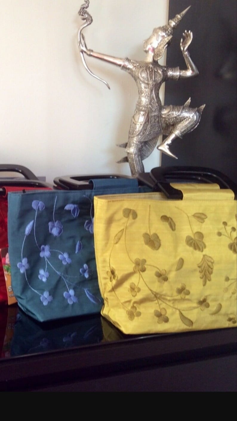 Silk hand bag