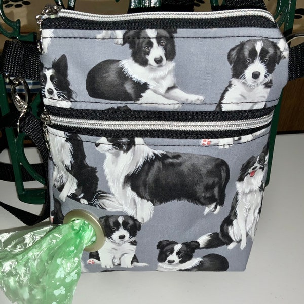 Border Collie Dog walking Bag