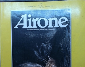 Rivista Vintage Italiana "Airone" n. 87 Luglio 1988, su natura, scienza, arte (mancano alcune pagine!) - pagine di riviste vintage italiane