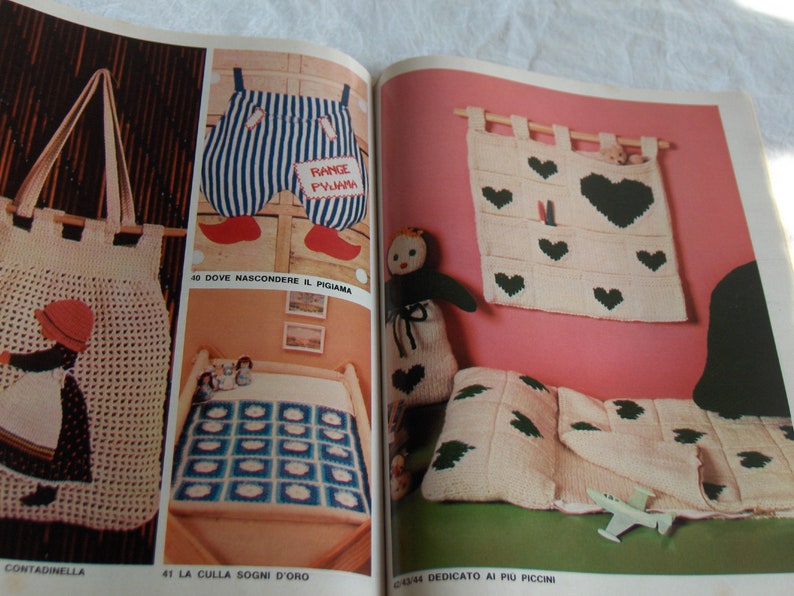 Vintage magazine Milleidee June 1977, on knitting, embroidery, fashion ideas, women's work and to decorate the house. image 10