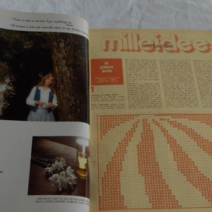 Vintage magazine Milleidee June 1977, on knitting, embroidery, fashion ideas, women's work and to decorate the house. image 8