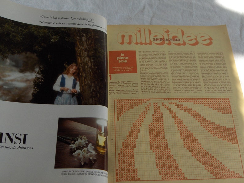 Vintage magazine Milleidee June 1977, on knitting, embroidery, fashion ideas, women's work and to decorate the house. image 8