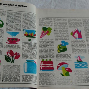 Vintage magazine Milleidee June 1977, on knitting, embroidery, fashion ideas, women's work and to decorate the house. image 3
