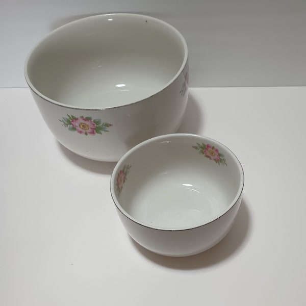 HALL'S Rose White Serving Bowls!