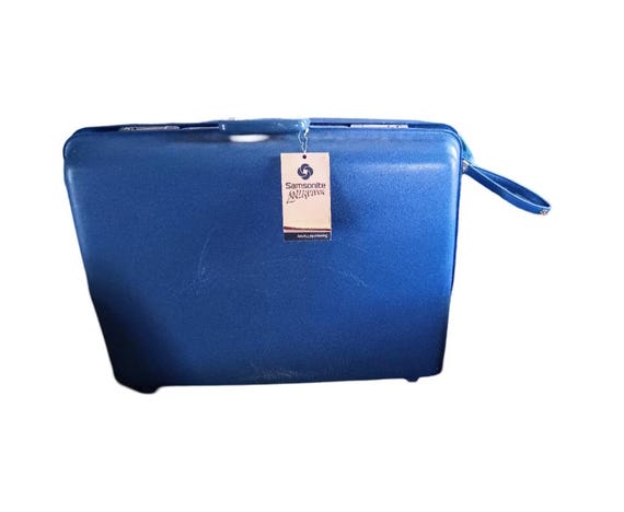 Large 1981 Samsonite Blue Hardshell 'Survivor' Su… - image 2