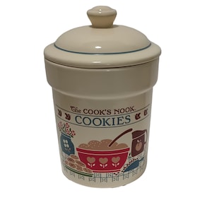 TREASURE CRAFT &#39;The Cook&#39;s Nook Cookies&#39; Stoneware Jar!