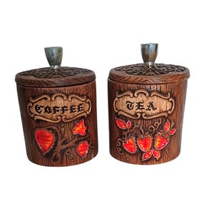 Vintage Treasure Craft Coffee and Tea Canister Set!