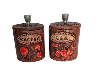 ¡Juego de botes para café y té estilo vintage Treasure Craft!