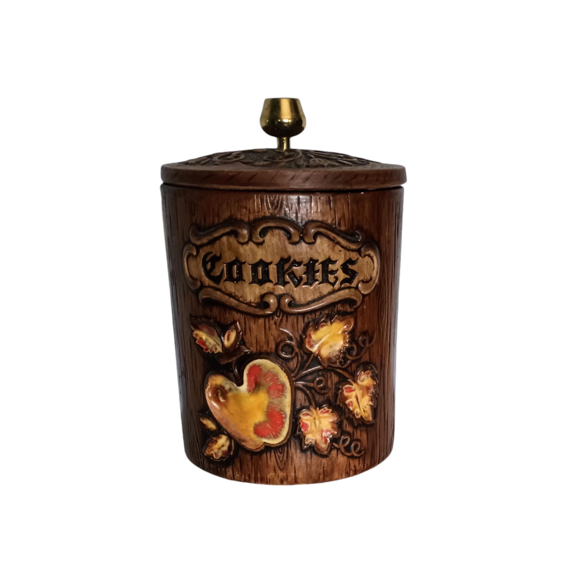 Faux wood cookie jar - Etsy 日本 Faux wood cookie jar - Etsy 日本