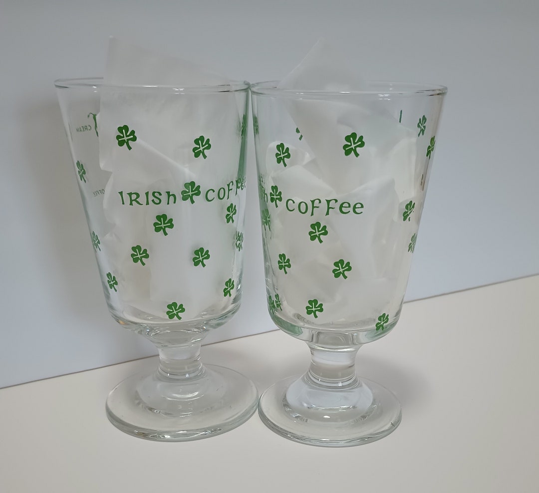 Vintage Irish Coffee Recipe Glasses Etsy