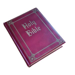 1965 Leatherbound Holy Bible Guiding Light Edition / Old and New Testaments in the Authorized King James Version!