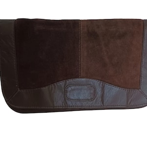 Vintage Bonnie International Brown Leather & Suede Clutch Purse!