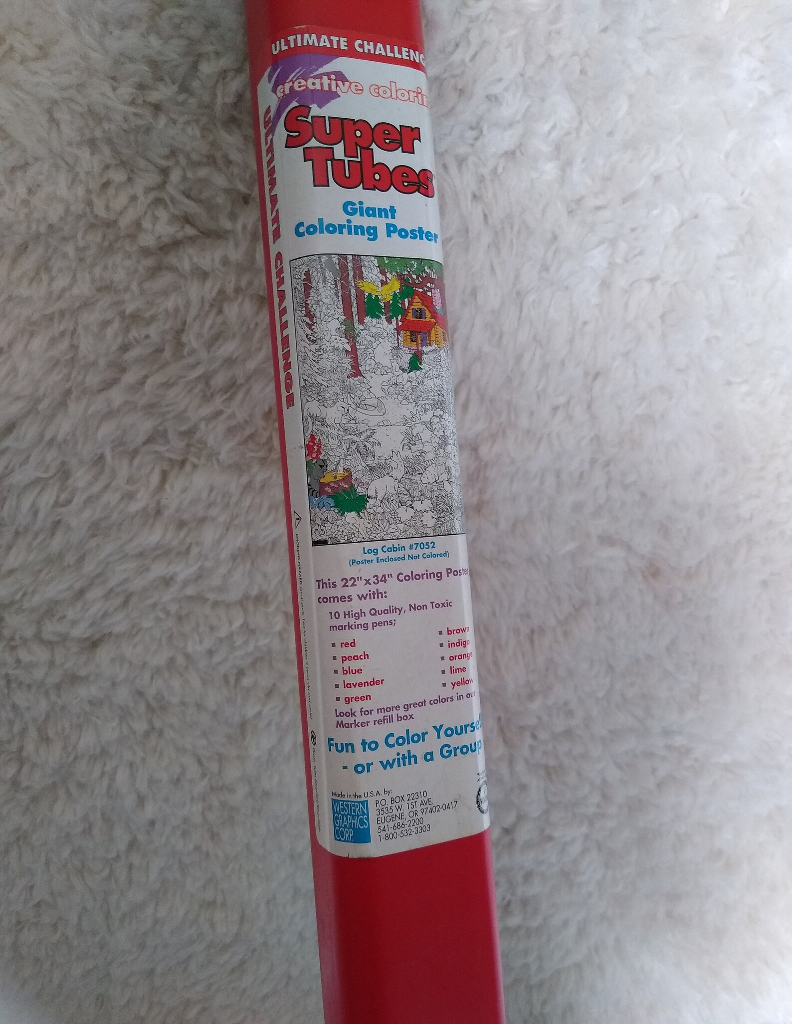 SUPER TUBES Giant Coloring Poster and Marking Pens Etsy