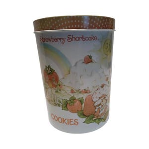 Strawberry Shortcake - Vintage American Greetings Strawberry Shortcake Tin &#39;Cookies&#39; Canister!