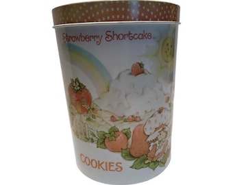 Strawberry Shortcake - Vintage American Greetings Strawberry Shortcake Tin &#39;Cookies&#39; Canister!