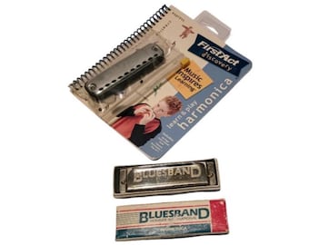 Ancien jouet musical tôle bois Harmonica nain grenouille