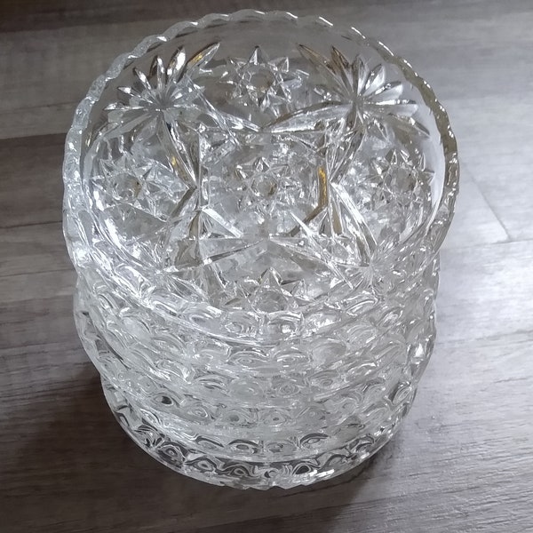 Cut Glass Coaster Etsy