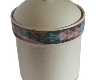 1980's Treasure Craft Southwest Style Stoneware Cookie jar / Canister!