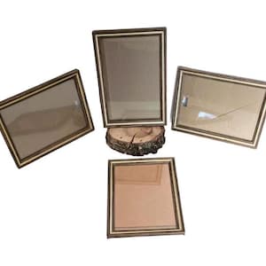 4 Vintage Faux Wood 5x7 Photo Frames!