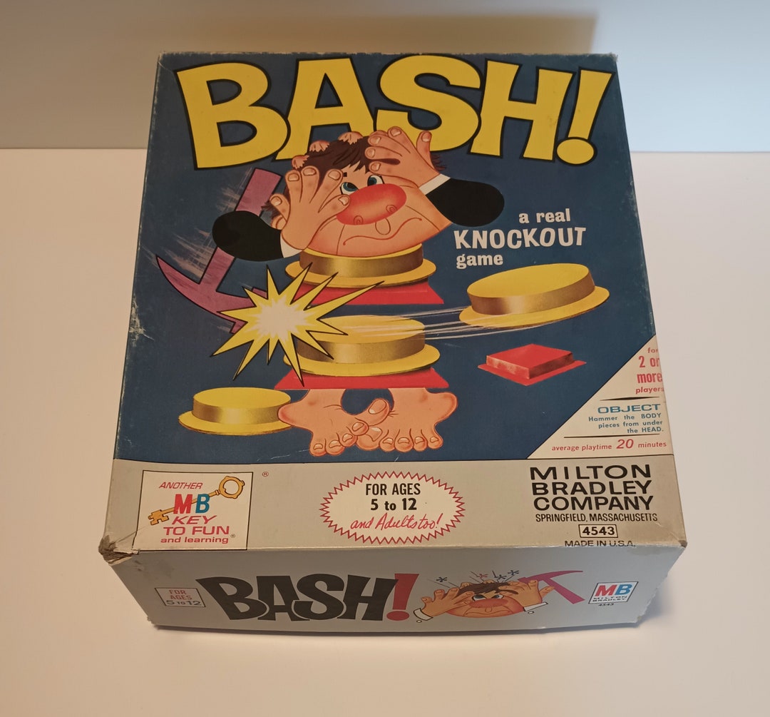 Complete 1965 Milton Bradley Bash Game Etsy