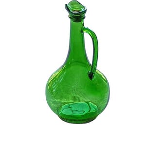 1978 Wine World Green Glass &#39;Genie&#39; Decanter with Original Cork!