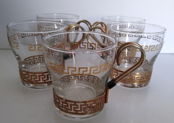 2 Vtg 70s Libbey Glass Coffee Tea Mug Languages Around The World