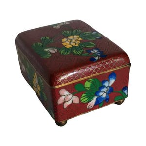 Antique Early Chinese Cloisonne Enamel Hinged Box!