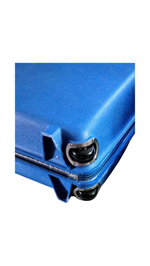 Large 1981 Samsonite Blue Hardshell 'Survivor' Su… - image 5