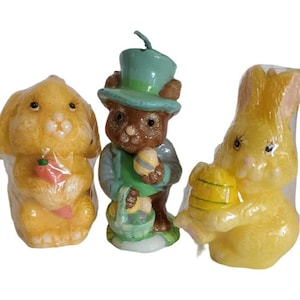 3 Adorable Easter Candles, Sold as a Set!